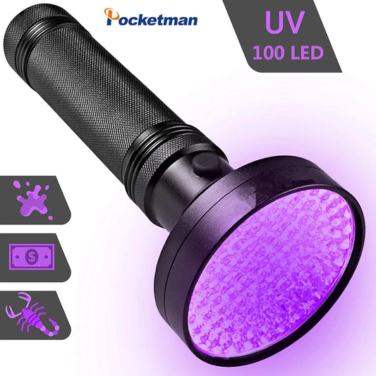 100 LED Ultraviolet Torch, 395nm